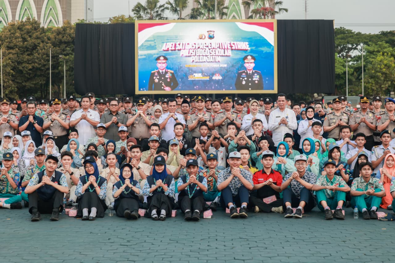 SMA GEMA 45 Surabaya Hadiri Undangan Apel Satgas Pre-Emptive Strike di Mapolda Jatim